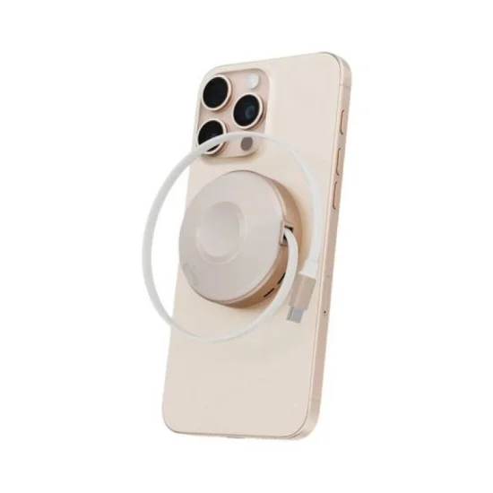 Energea Magduo Arc, 2In1 Phone  And Apple Watch Charger With Retractable Cable- Gold
